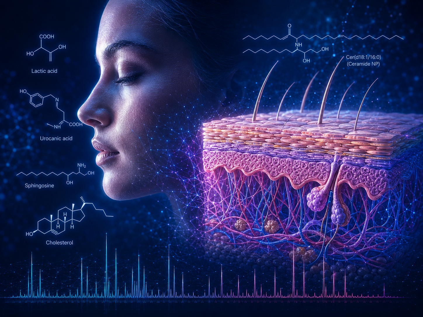 Skin & Dermo-Metabolomics application visual